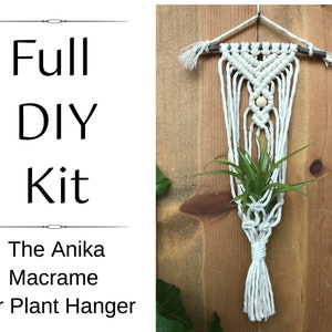 DIY Anika macrame air plant hanger kit, boho macrame kit, crafty kit, DIY macrame kit, DIY macrame air plant hanger kit, diy craft kit