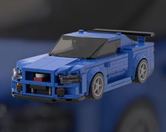 Custom Blue Nissan Skyline R34 – JDM Legend Model