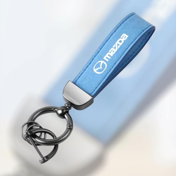 Mazda Suede Keychain With a Logo - Etsy