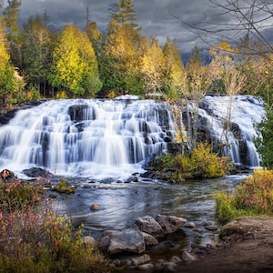 Bond Falls Autumn Print: Michigan Upper Peninsula Landscape