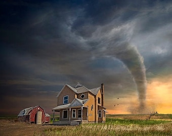Storm Tornado, Rustic Farmhouse Decor, Twister Storm Touchdown, Funnel Cloud, Farm Americana, Farm House, Farm Sunset, Fine Art Wall Art