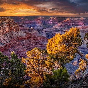 Grand Canyon Sunset Photograph: South Rim Vista, Arizona Landscape