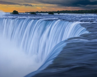 Niagara Horseshoe Falls at Sunrise from the Canadian Side in Niagara Ontario Canada No.642 - A Nature Fine Art Landscape Photograph