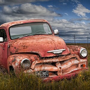 Abandoned Rusty Pickup Truck, an Americana Automobile Landscape, Car Photography, Rustic Fine Art, Wall Decor, Giclée print, canvas prints