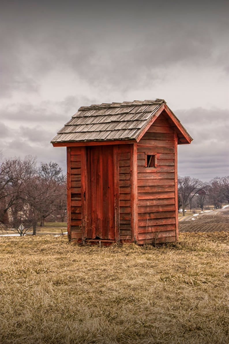 Red Outhouse Vintage Outhouse Historical Country Etsy