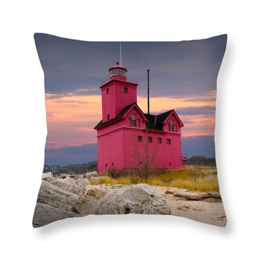 Holland Big Red Lighthouse By Lake Michigan Throw Pillow Etsy Unique Lighthouse Decorative Pillows Holland Big Red Lighthouse By Lake Michigan Throw Pillow Etsy Unique Lighthouse Decorative Pillows