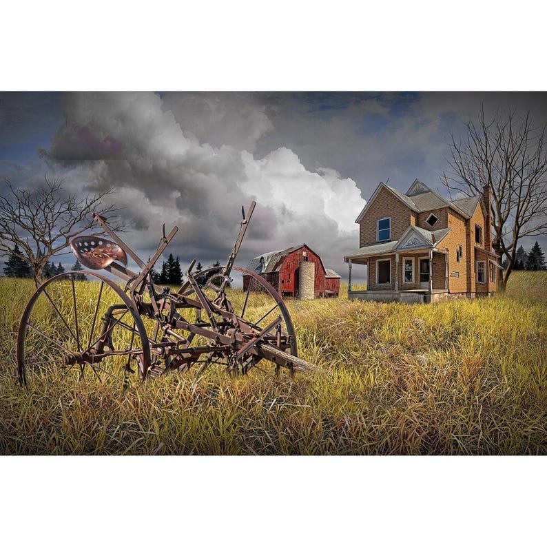 Red Barn Farmhouse Print: Rustic Americana Country Wall Decor - Etsy