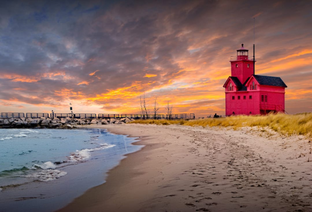 Holland State Park and Big Red Lighthouse