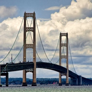 Mackinac Bridge Photo Print: Michigan Landscape Fine Art