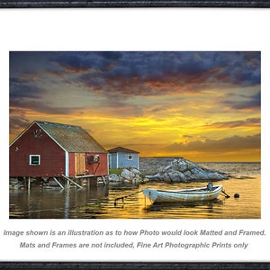 Peggy's Cove Sunset Print: Nova Scotia Harbor Seascape Wall Art image 2