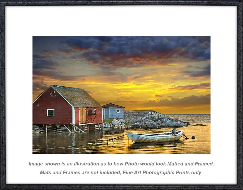 Peggy's Cove Sunset Print: Nova Scotia Harbor Seascape Wall Art image 2
