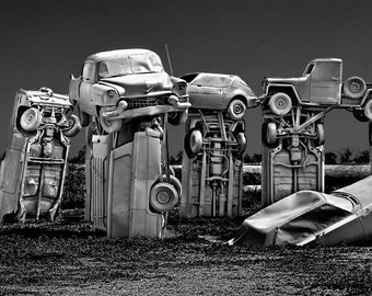 Stonehenge Copy, Carhenge, Auto Bodies, Car Henge, Car Art Reserve, Alliance Nebraska, Landmark, Sculpture Installation, Jim Reinders, Art