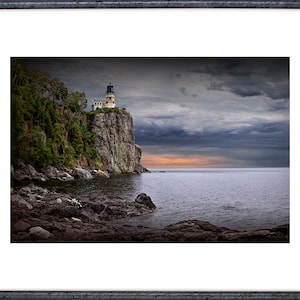 Split Rock Lighthouse, Minnesota Lighthouse, Lighthouse Sunrise, Minnesota Shoreline, Lake Superior, Great Lakes, Seascape Photograph image 2