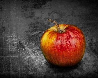 Red Gala Apple Fine Art Photograph: Still Life Fruit Print