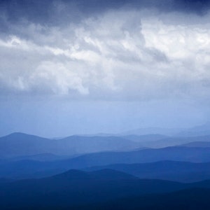 Blue Ridge Parkway Mountains and Cloud Formation in Virginia No.056 - A National Park Panorama Landscape Photograph