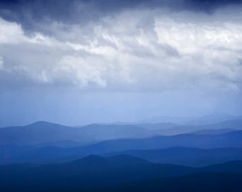 Blue Ridge Parkway Mountains and Cloud Formation in Virginia No.056 - A National Park Panorama Landscape Photograph