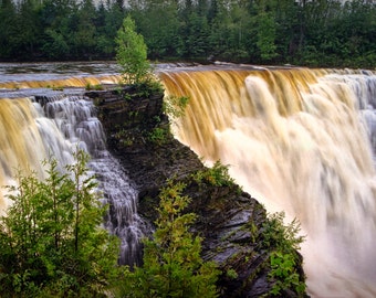 Waterfall Photograph, Kakabeka Falls, Ontario Canada, Kaministiquia River, Oliver Paipoonge, Canadian Landscape, Fine Art, Wall Decor, Print