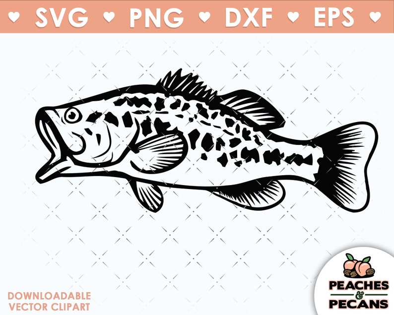 Download Bass fish SVG / largemouth bass svg Cut Files for Cricut ...