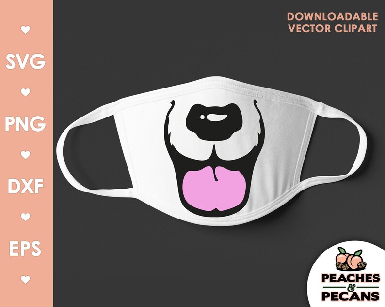 Dog face mask svg Dog face masking SVG Puppy face masks Etsy