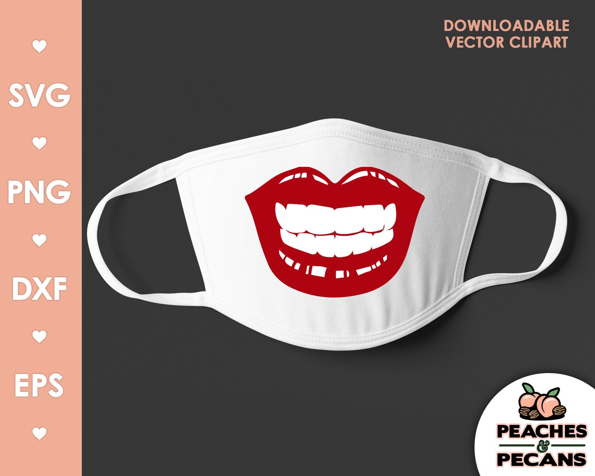 Download Teeth Smile Face Mask Svg Smiling Lips Svg Sexy Smile Svg Etsy