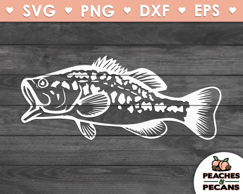 Download Bass fish SVG / largemouth bass svg Cut Files for Cricut and | Etsy