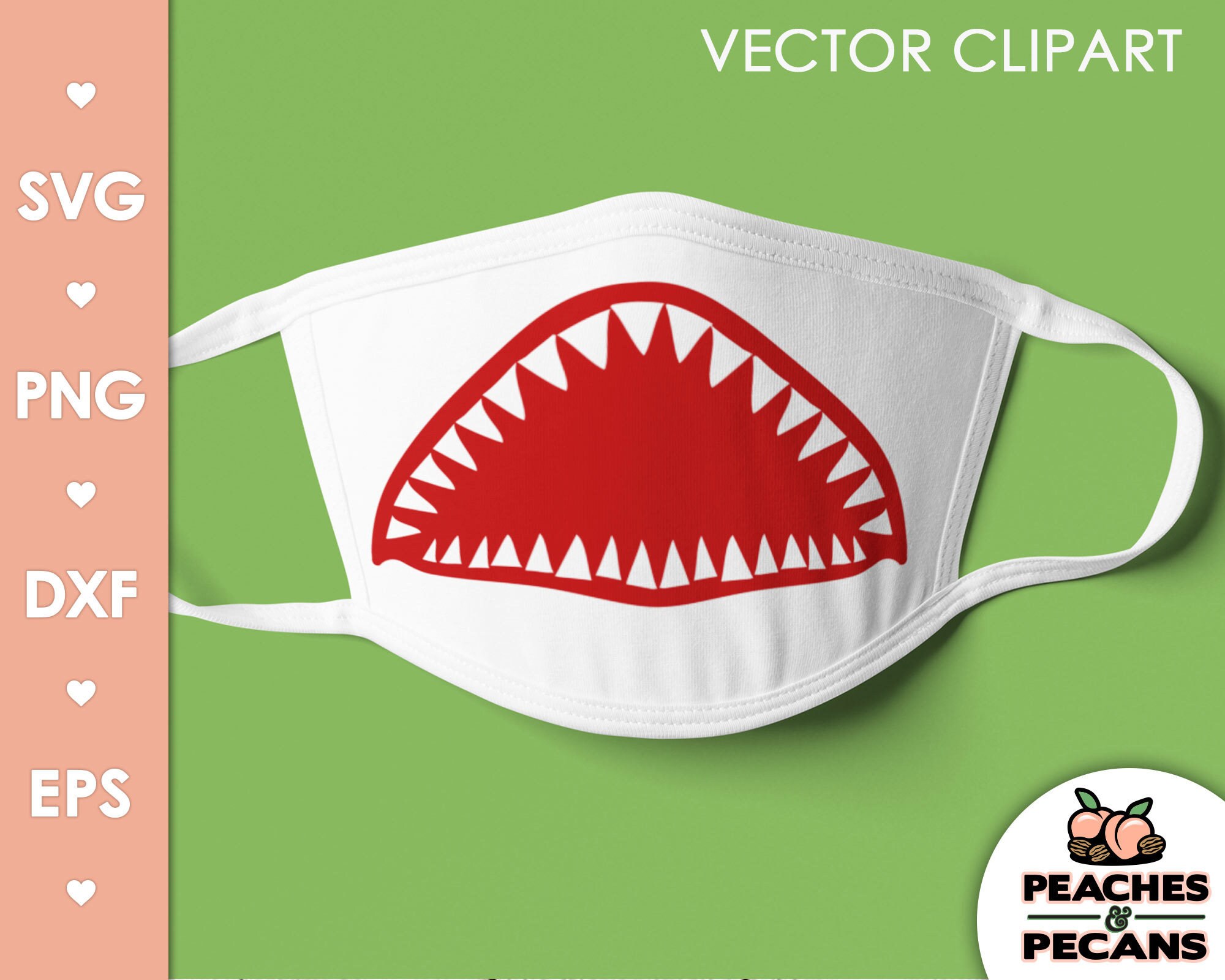 Download Shark Teeth Mask Svg Cut Files For Cricut Shark Mouth Mask Etsy