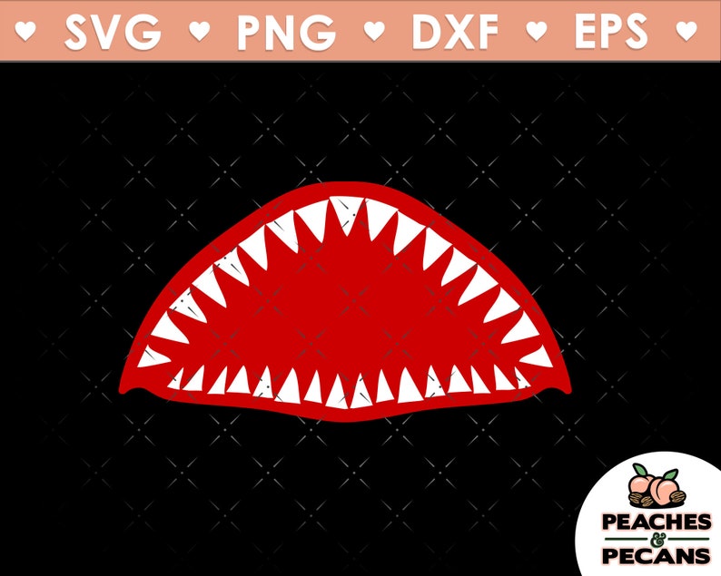 Shark Teeth Mask Svg Cut Files for Cricut. Shark Mouth mask | Etsy