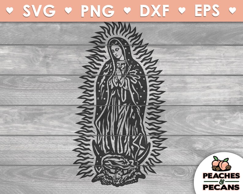 Download Virgen De Guadalupe svg Virgin Mary SVG Mother Mary Svg | Etsy