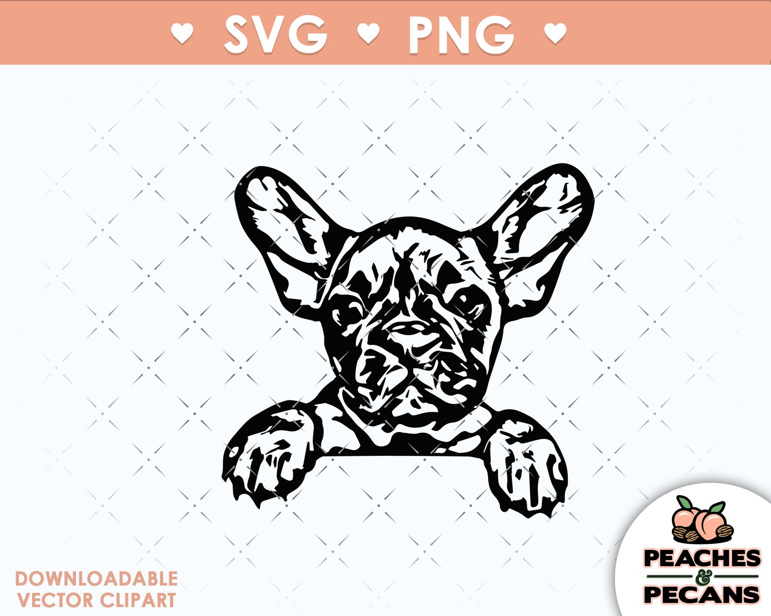 French Bulldog SVG png. Cricut cut file puppy png svg. French | Etsy