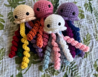 LGBTQIA+ Pride Flag Jellyfish, Crochet Jellyfish, Amigurumi