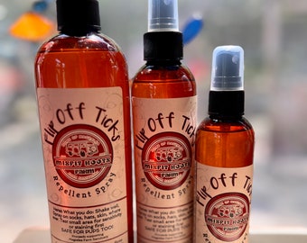 Flip Off Ticks- All Natural, Rose Geranium Blend, Tick Repellent, spray, vegan