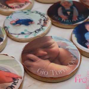 Custom Photo Sugar Cookies – Edible Image Cookies for Baby’s Birthday or Special Celebrations