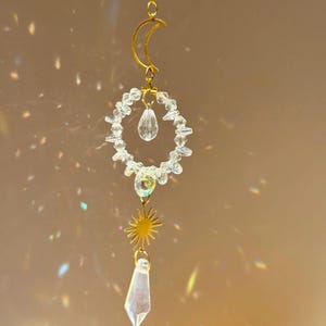 Crystal Sun Catcher for Window, Prism Light Catcher, Boho Wall Hanging, Friendship or Bridesmaid Gift, Sun Catcher