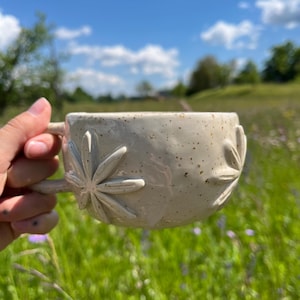 Handmade Ceramic Daisy Mug