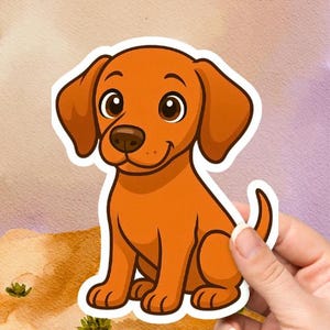Vizsla cute dog sticker