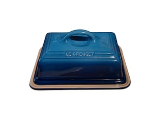 Le Creuset Heritage Stoneware European UK Butter Dish w/ Lid New