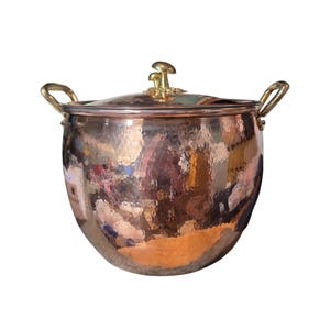 Ruffoni Italy Historia Hammered Copper Stockpot Mushroom Lid 14qt / 28cm
