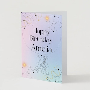 Carte d'anniversaire sur le thème du ciel