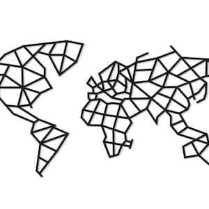 Puzzle carte du monde en bois respectueux de l'environnement, art mural, décoration murale découpée au laser, cadeau déco maison unique
