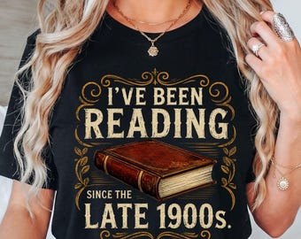 Ich lese seit Ende des 20. Jahrhunderts – T-Shirt mit lustigem Buchliebhaber-Motiv, Vintage-Leser-T-Shirt mit Bibliothekar-Humor