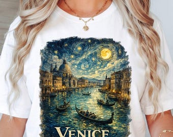 Venice Italy T-Shirt, Vintage Venice Travel Gift, Italian Vacation Graphic Tee, Gondola City Souvenir Shirt