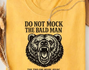 Do Not Mock The Bald Man PNG: Two She Bears 850 BC Bible Verse Humor png Christian Faith Vintage Clipart (Digital Download)