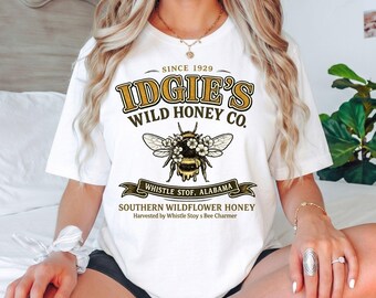Idgie's Wild Honey Co T-Shirt, Southern Bee Lover Gift, Vintage Honey Farm Graphic Tee