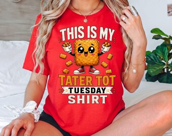 This Is My Tater Tot Tuesday Shirt Tank Top, Funny Potato Lover Gift, Cute Food Graphic Tank