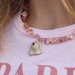 Barnacle Pink Perlen Halskette