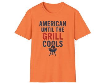 Funny Patriotic BBQ T-Shirt: American Grill Master 4th of July Tee