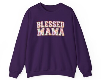 Blessed Mama Easter Crewneck Sweatshirt | Spring Christian Mama