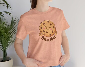 Cheeky Cookie T-shirt: speels dessertshirt 'Bite Me'