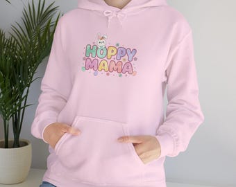 Hoppy Mama Hoodie | Easter Bunny Mom Sweatshirt