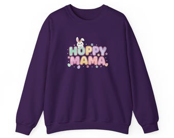 Hoppy Mama pastel bunny Sweatshirt | Mother's Day spring bunny design